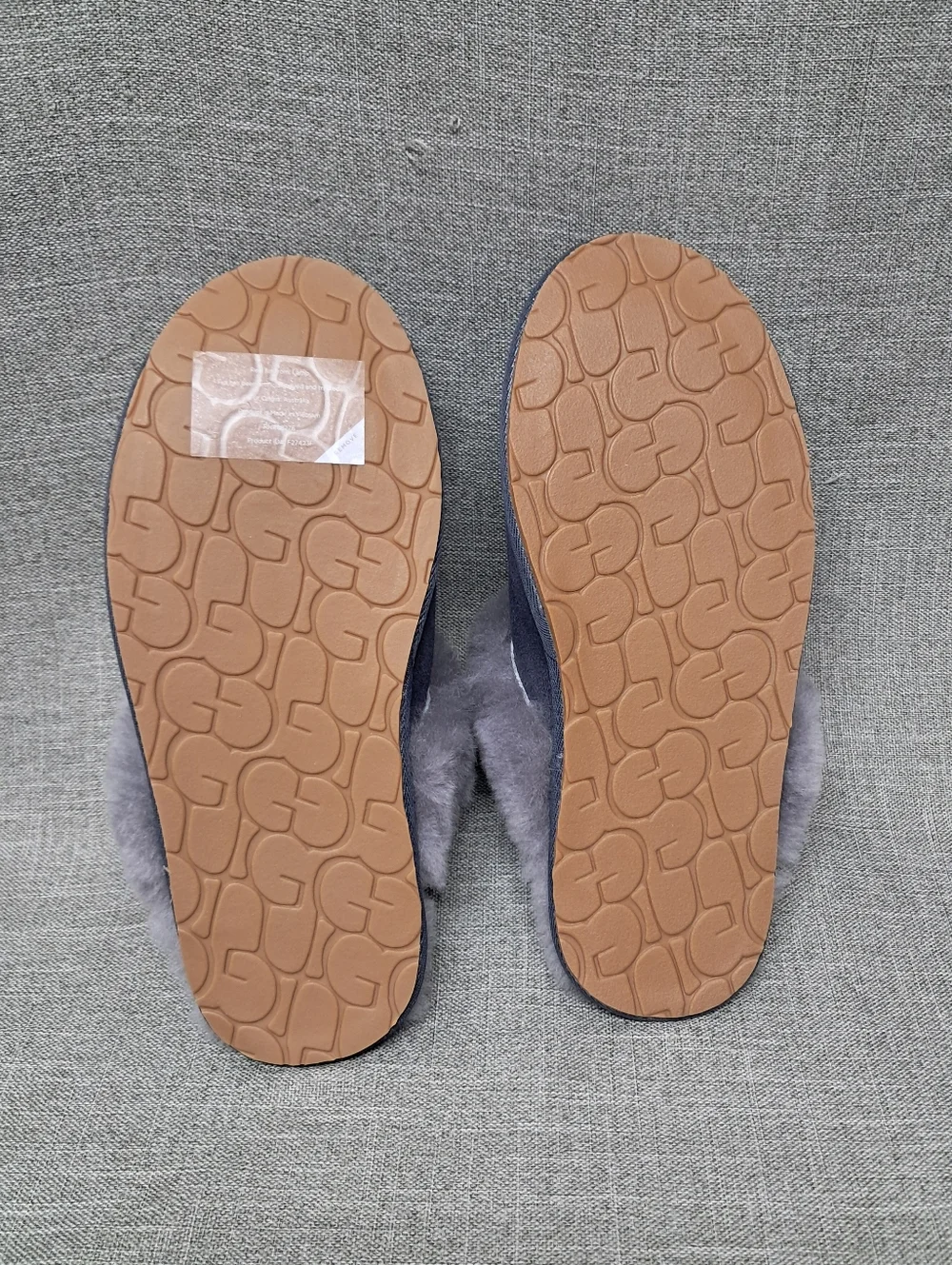 UGG Scuffette ii Navy/Grey Suede Slip On Slippers Womens Size 8 - Picture 10 of 14